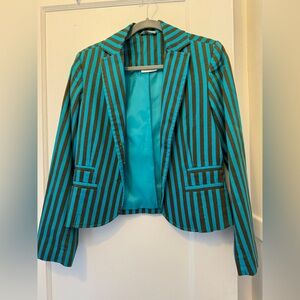 Yessica fitted blazer turquoise and black size S